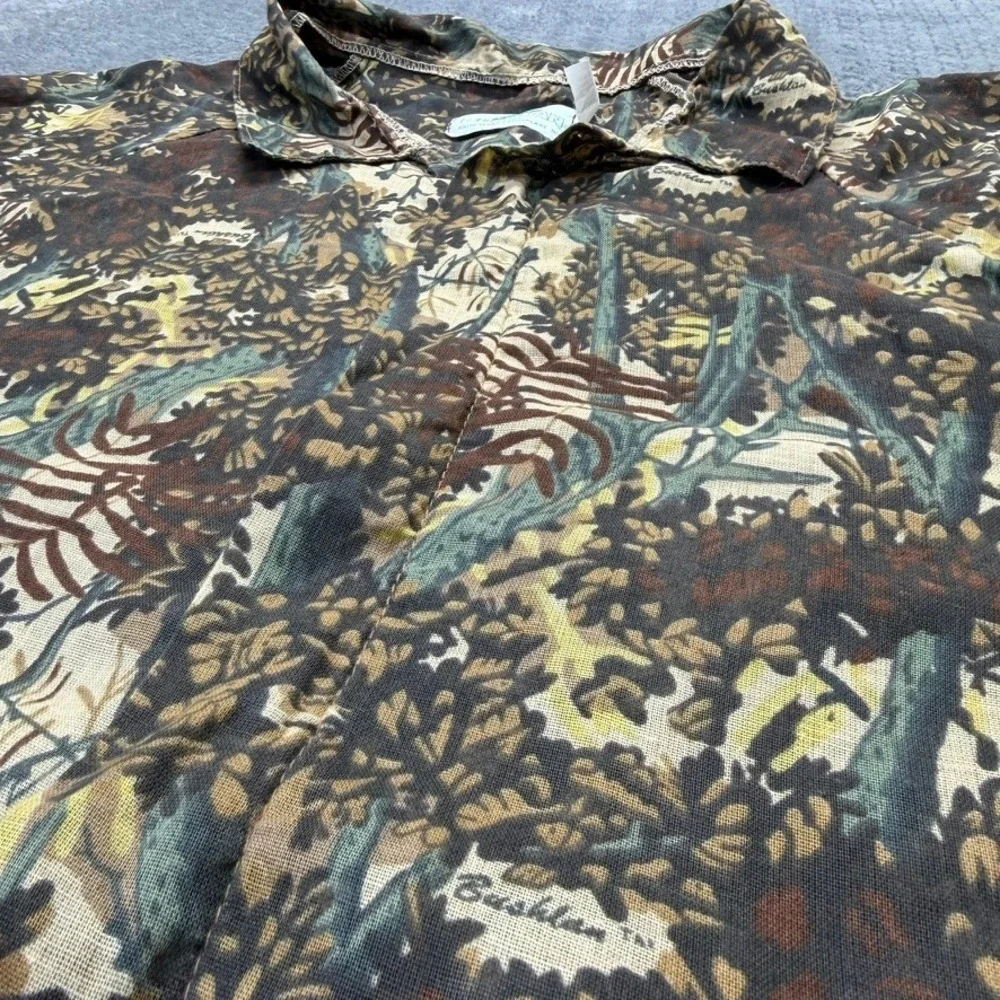 Bushlan Camo Suit Mens XL Vintage 1989 South Texas Hunting Set Cotton 2pc Brown